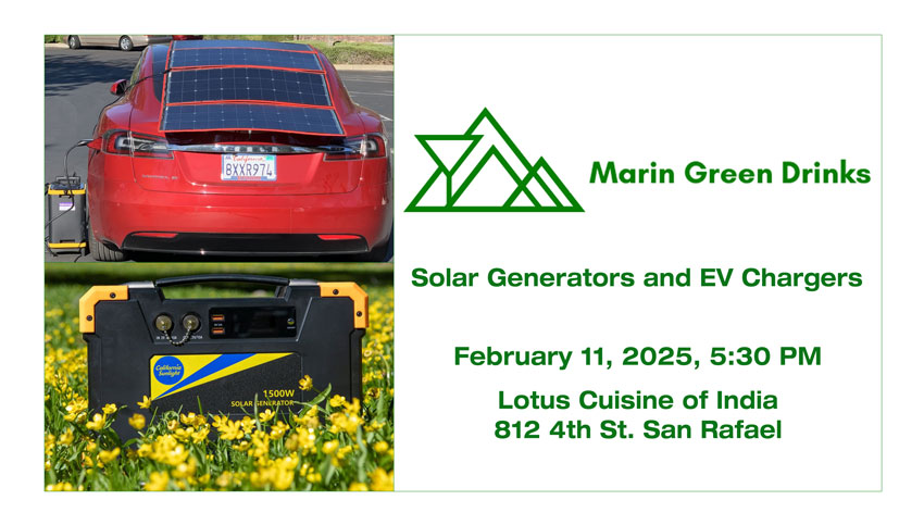 Marin Green Drinks February California Sunlight