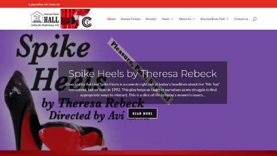Russian River Hall New Mobile Friendly WordPress Website