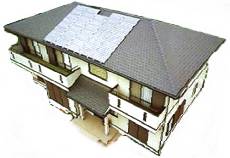 Rooftop with solar cells