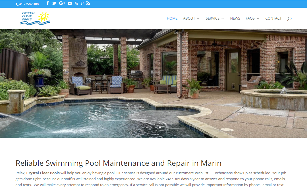 Kahl Consultants Completes Website Upgrade For Crystal Clear Pools